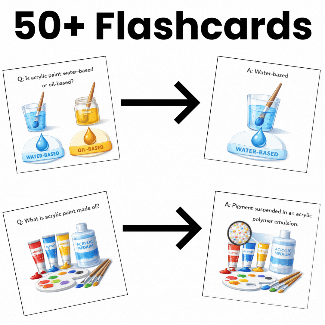 50+ Acrylic Painting Flashcards