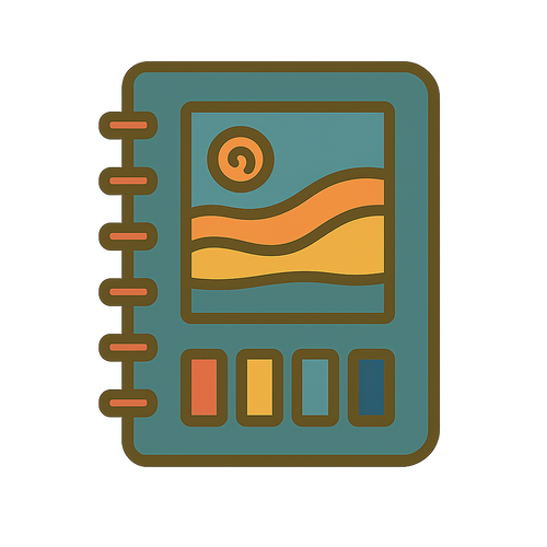 Acrylic Painting Inspiration & Swatch Journal